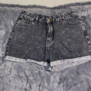 Black Jean Shorts